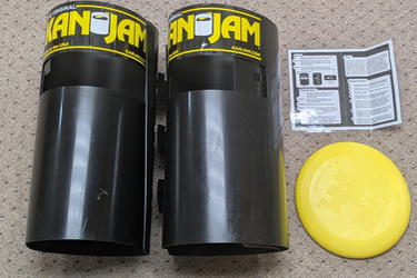 Kan-Jam - barrels, frisbee, and instructions